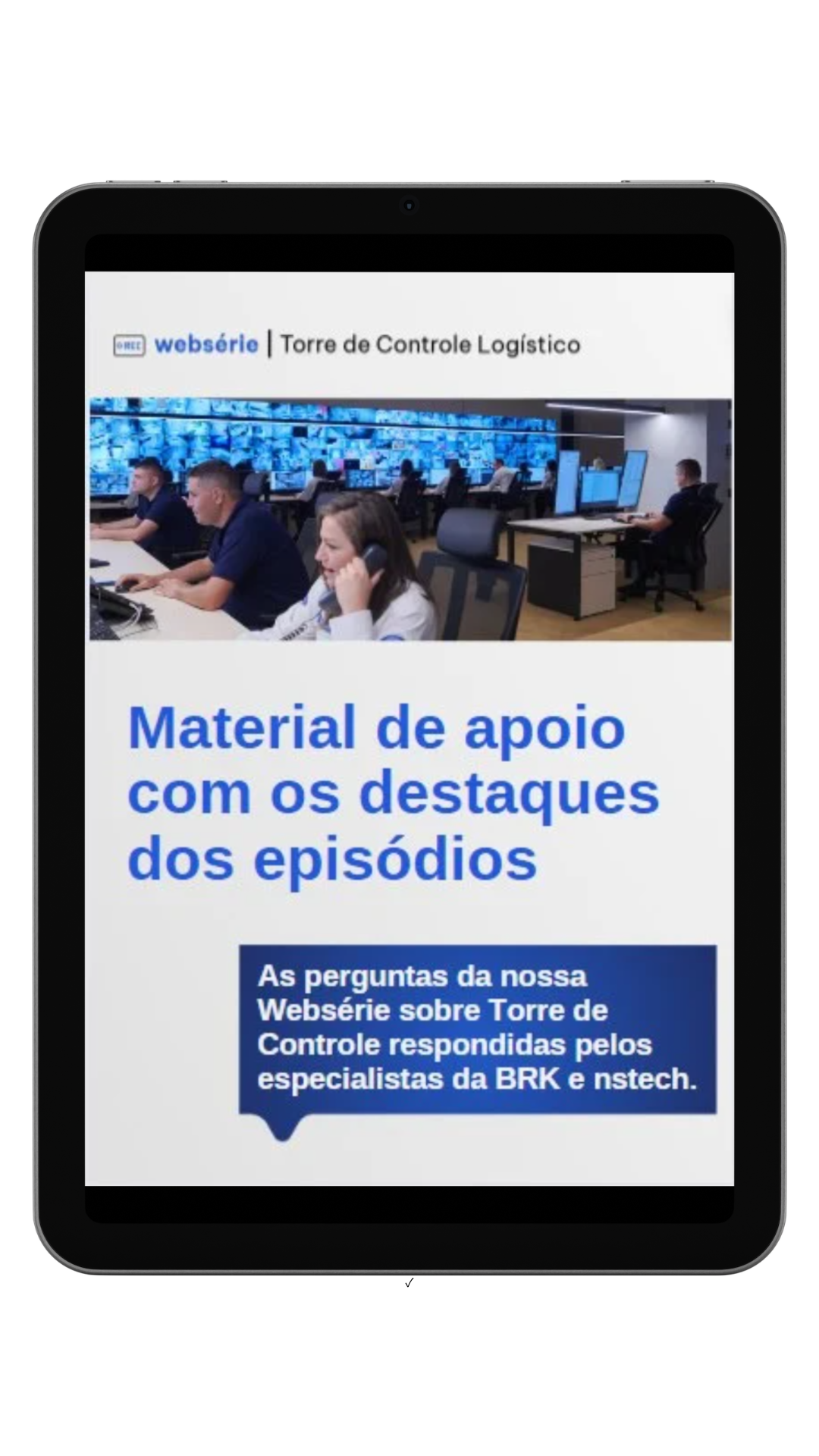 Material de Apoio da Torre de Controle Logístico da BRK